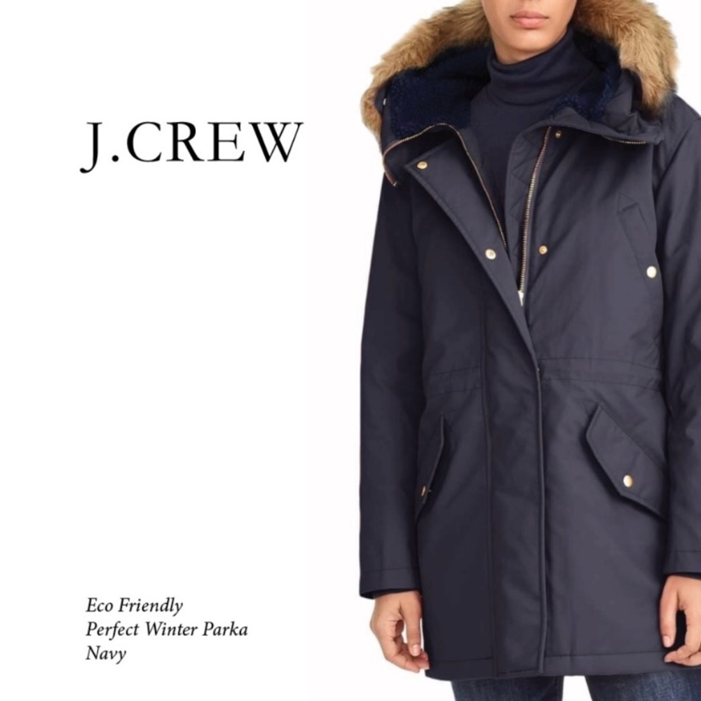 NWT J. Crew Perfect Winter Parka XS